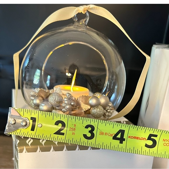 1 Luminara Flameless Berry Tea Light Candle Glass Ornaments gold w/ remote - Picture 3 of 5